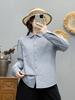 Women's Solid Color Cotton-Padded Shirt Jacket with Pointed Collar - Autumn/Winter Warm Top 86551