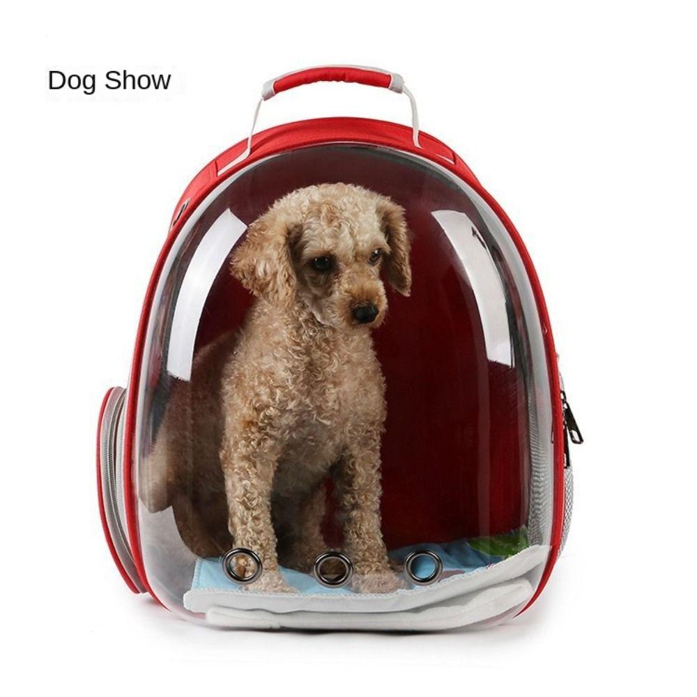1Pcs Space Breathable Transparent Pet Backpack Portable Transport Carrier Puppy Dog Backpack Plastic Cat Carrying Bags