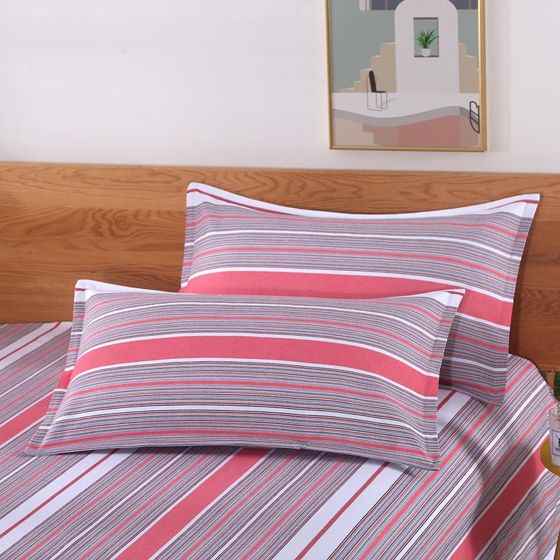 Extra Thick 100% Pure Cotton Pillowcase Set - Cool Mat, Single, Summer, Two-Piece
