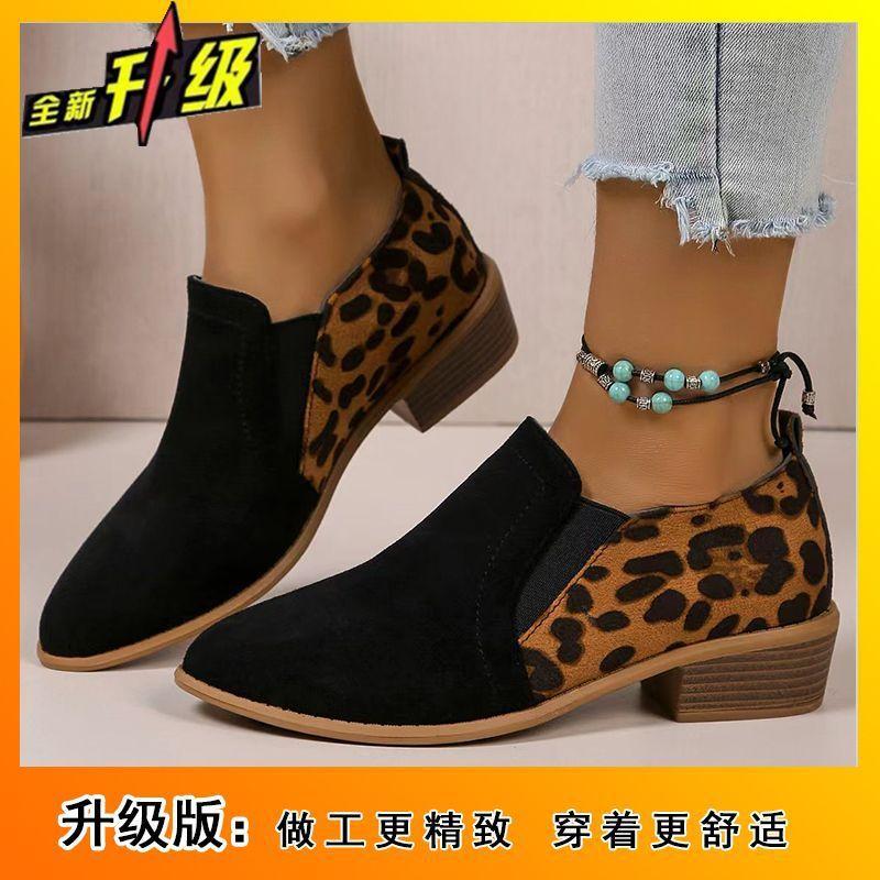 Niche design casual pointed thick heel women's single shoes spring and autumn new fashion versatile comfortable single shoes women
