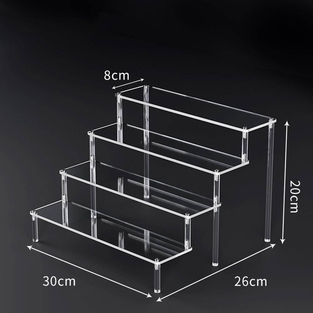 Figurine Display Stand Single Layer 30cm Long (30*8*5cm) Acrylic Display Stand Versatile Use Hassle-free Assembly Retail Store