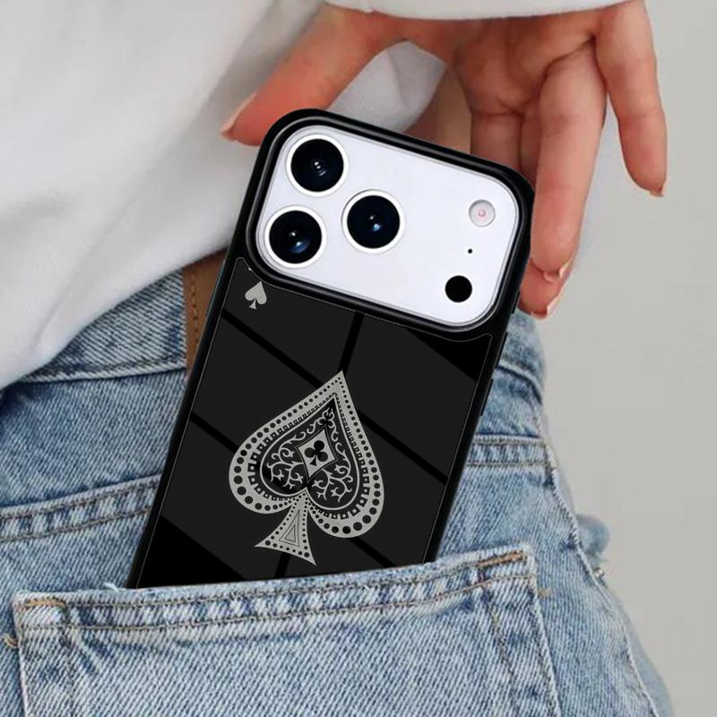 

Ace of Spades Phone Case for iPhone 16e 15 14 13 12 17 Pro Max Plus Air 17pro Cover Coque iPhone 14 Pro Max