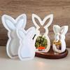 Easter Hare Silicone Candle Molds Heat Resistant for Epoxy Resin Making Candle Soap Tealight Stand Festival Decoration