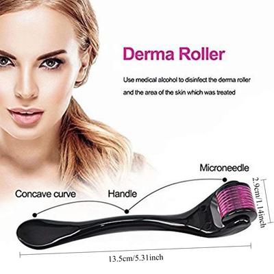 1 Stück 540 Derma Roller Mikronadelroller für Gesicht Microneedling Nadellänge Titan Dermaroller Mesoroller für Haare