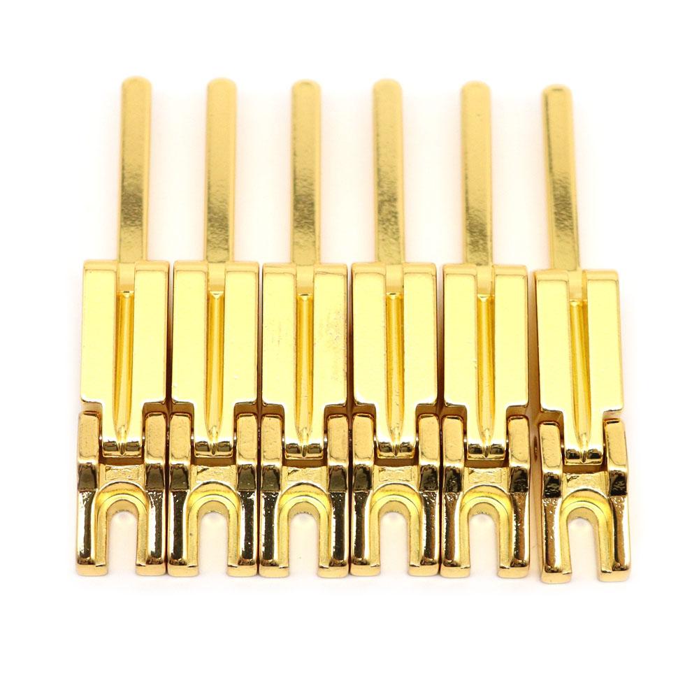 6Pcs Guitar Bridge Saddle String Saddles For Electric Guitar Tremolo Bridge Double Locking Hanging Style