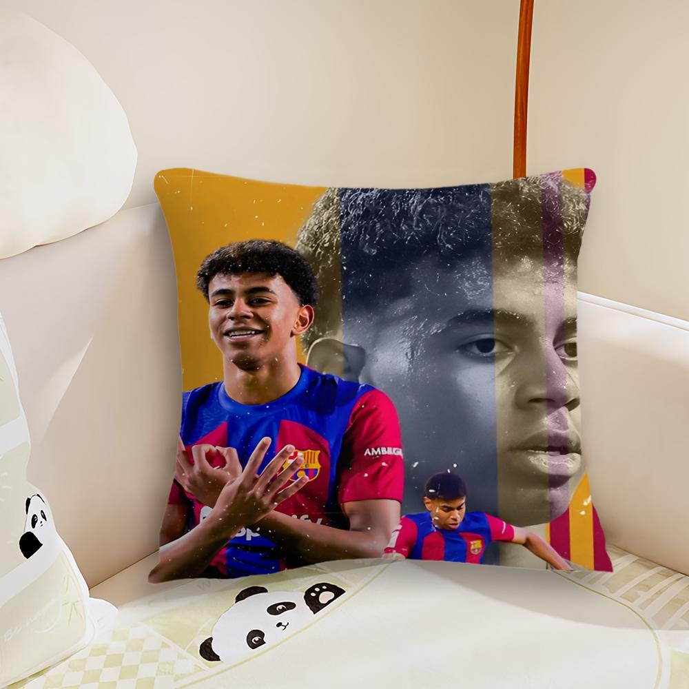 Sports Football L-Lamine Y-Yamal Cushion Cover Living Room Headboard Bedroom Office Cushion Cushion Sofa Nap Time Pillow Case