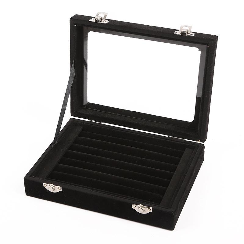 Portable Jewelry Storage Box Earring Ring Necklace Container Jewelry Display Case