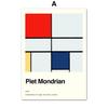 Piet Mondrian Exhibition Poster Modern Abstract Geometric Wall  Prints Canvas  Nordic Pictures For Living Room Decor