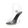 Clear PVC Transparent Pumps Sandals Perspex Stilettos High Heels Pointed Toe Womens Nightclub Zapatillas De Mujer