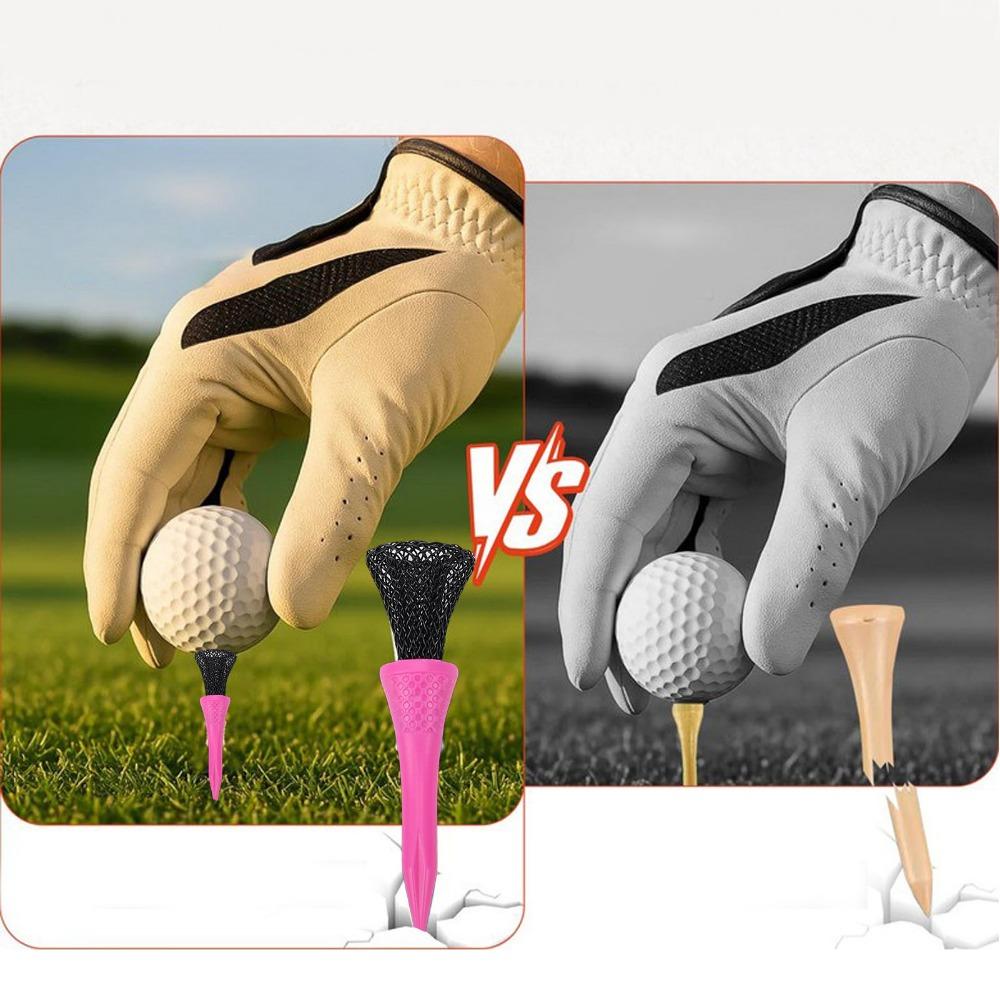 3pcs Pointed Tip Golf Tee Set Textured Collar Practice Tees Professional Step Tee Set  Grass Use