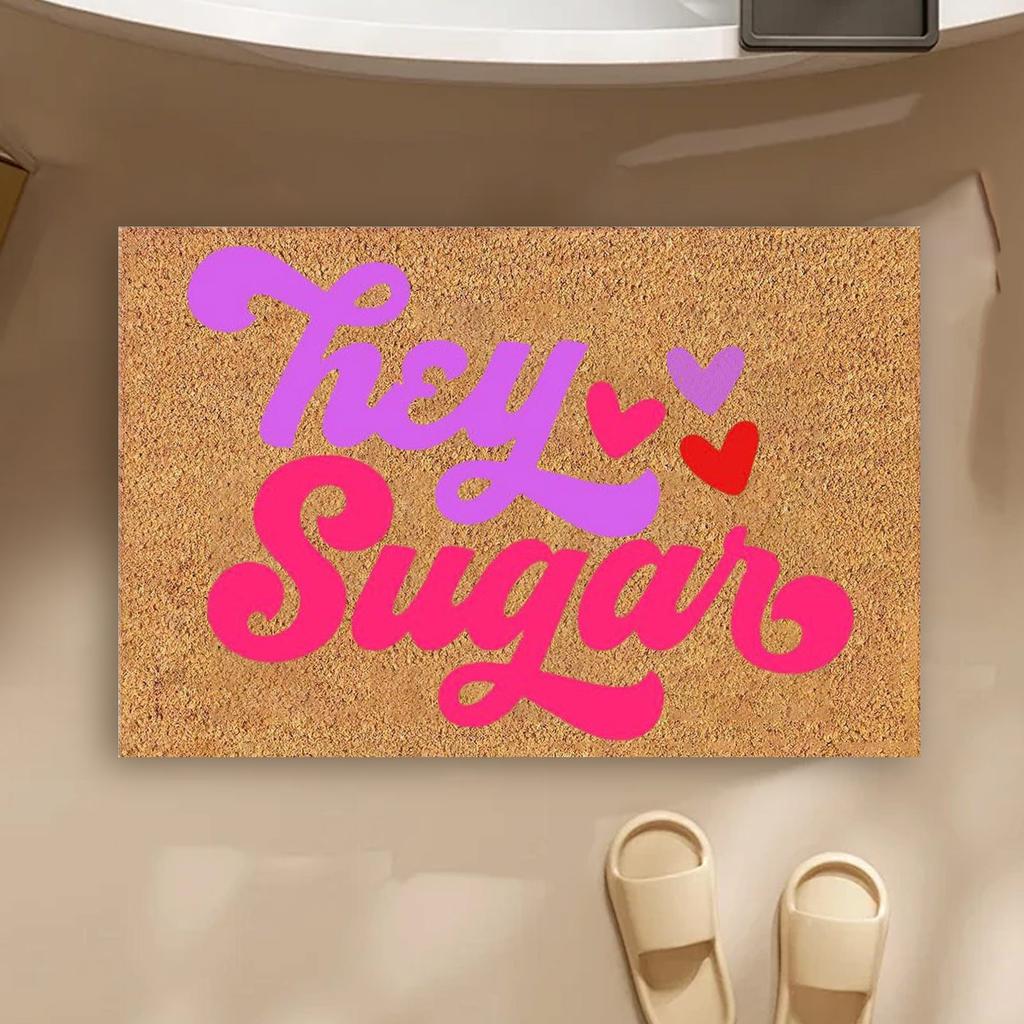 Valentine's Day Imitation Floor Mats Home Porch Entrance Door Mats Bathroom Foot Mats