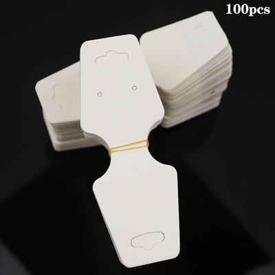 100Pcs/Lot Necklace Card Pendant Diy Handmade Folding For Hair Clip Bracelet Jewelry Display Self-Adhesive Paper Hang Tags Card