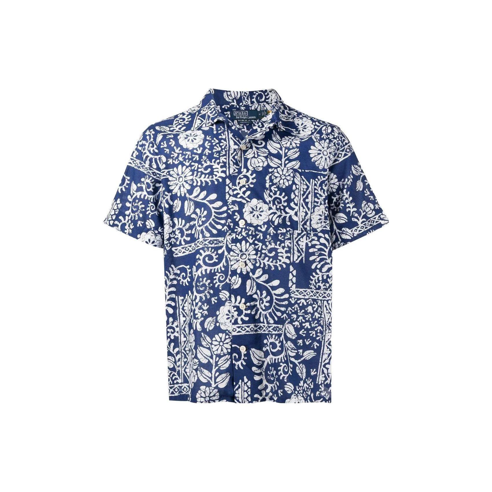 

Polo Ralph Lauren SS22 Рубашка с цветочным принтом, воротником на пуговицах и короткими рукавами, мужская, синяя, 710864185-001 L