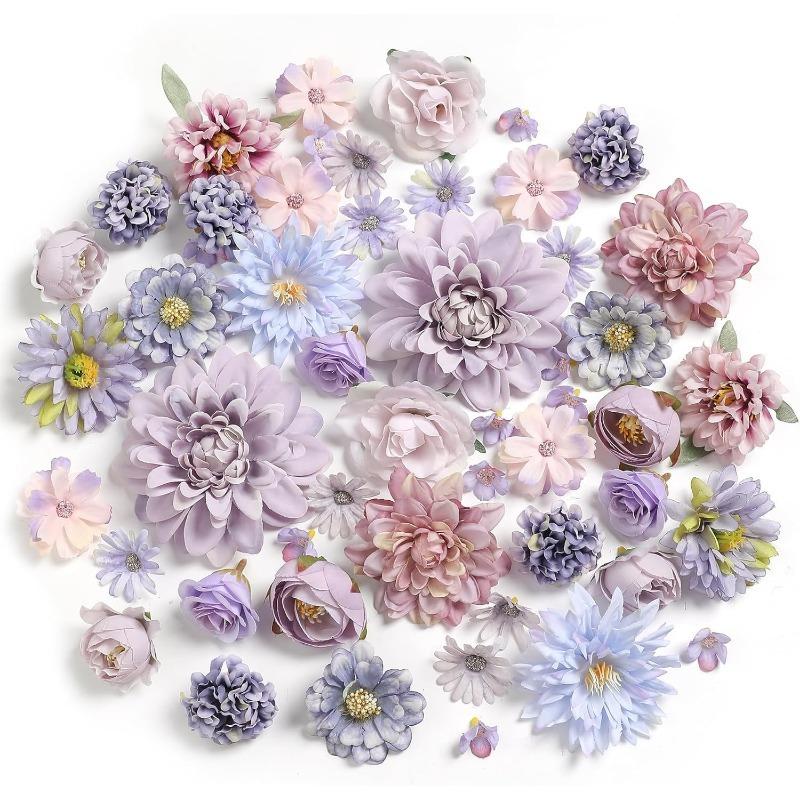 

24Pcs Artificial Peony Flowers Head for Wedding Decoration Fake Flower Home Decor Birthday Party DIY Garland Gift Accessories 24Pcs фиолетовый