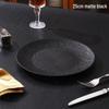 Frosted Stone Pattern Round Dessert Plate