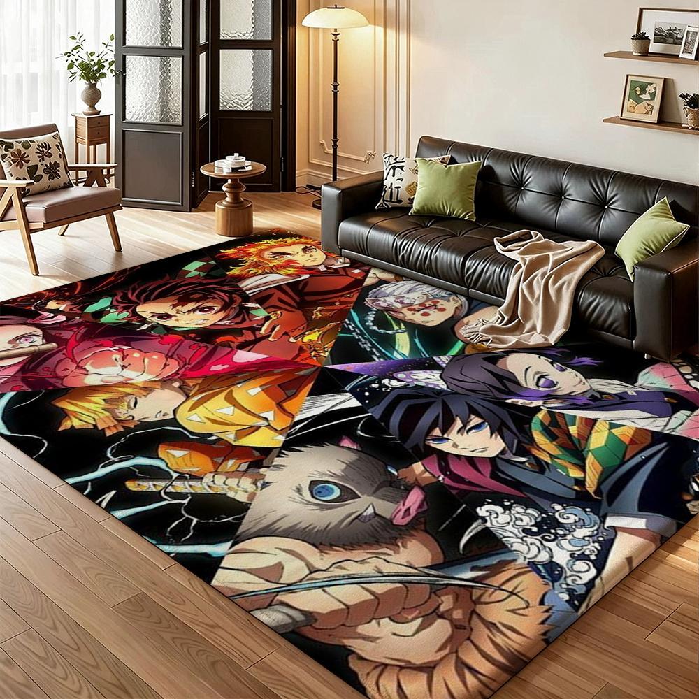 Demon Slayer Guardians Humanity Patterned Rug Allseason Carpet For Bedroom Kitchen Bathroom Home Decor Memorial Gift