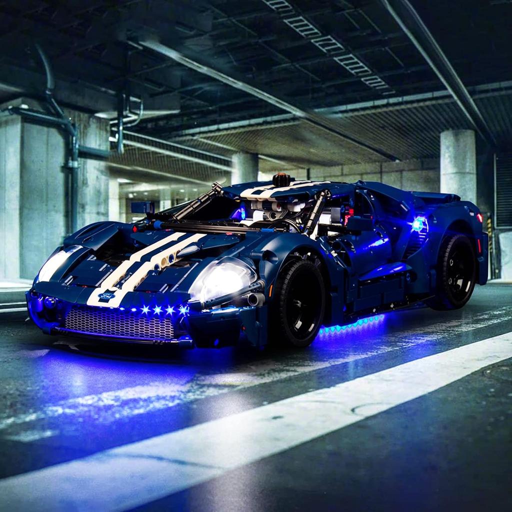VONADO LED Işık Seti Lego 2022 Ford GT 42154 ile Uyumlu, Uzaktan Kumandalı Technic Ford GT Işık Kiti Lego Araba ile Uyumlu Yetişkinler için 42154 (HAYIR