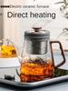 Top Pot Elegant Cup Tea Separation Lift Bubble Teapot Full Glass Office Electric Ceramic Stove Tea Maker Tea Set Infuser Teaware