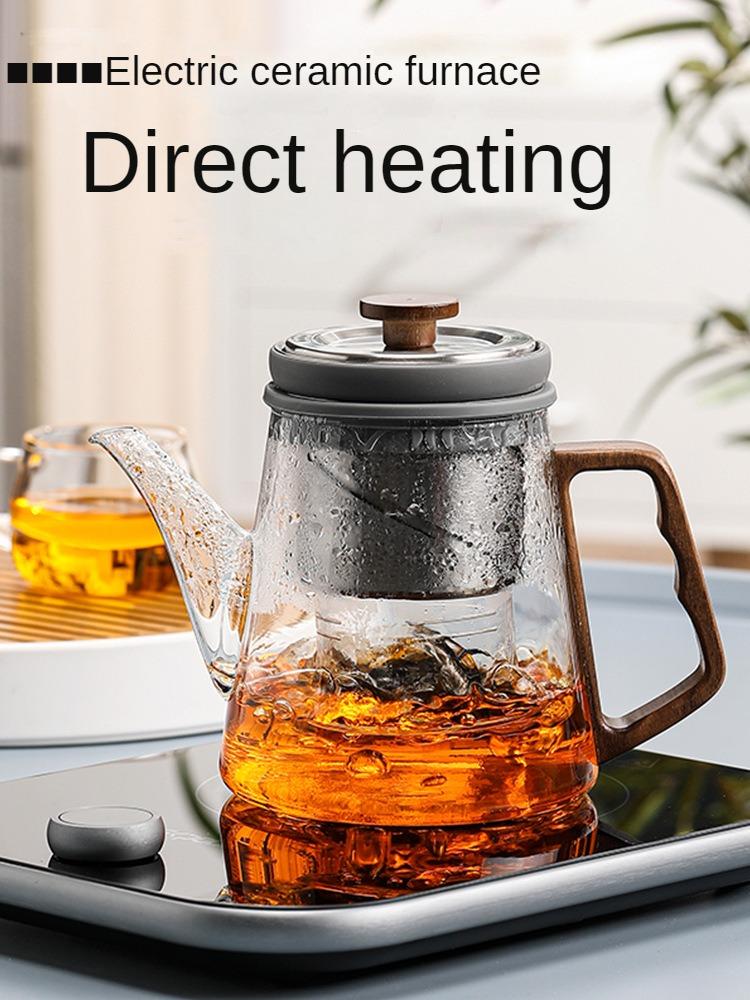Top Pot Elegant Cup Tea Separation Lift Bubble Teapot Full Glass Office Electric Ceramic Stove Tea Maker Tea Set Infuser Teaware