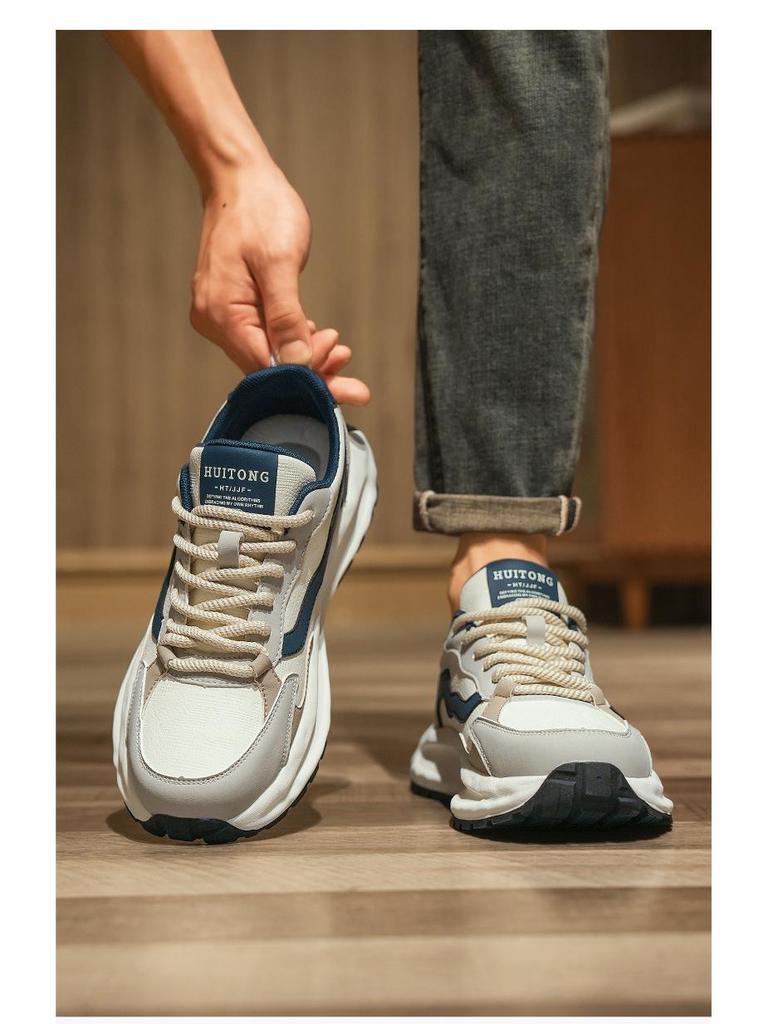 Forrest Gump Herren 2025 Herbst Leder-Sneakers: Atmungsaktive, Rutschfeste, Weichsohlige Business Casual Laufschuhe.