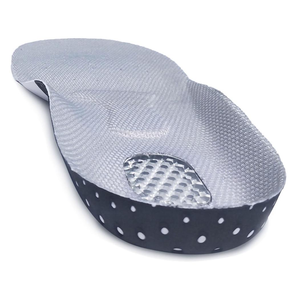 Men Sports Insole EVA Silicone Running Athletic Shock Absorption Breathable Arch Support Inserts Black 41‑45