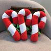 Christmas Candy Cane Squeaky Teddy Dog Toy - Durable Puppy Teething Toy for Pomeranians