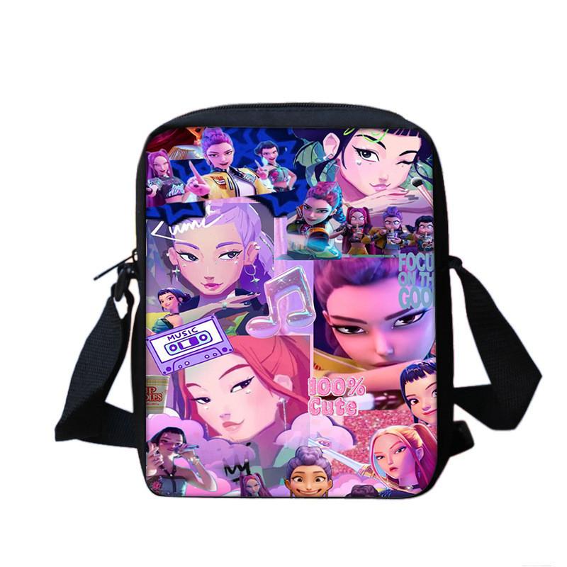 Kpop Demon Hunters Crossbody Tas Met Geprint Ontwerp Voor Middelbare Scholieren