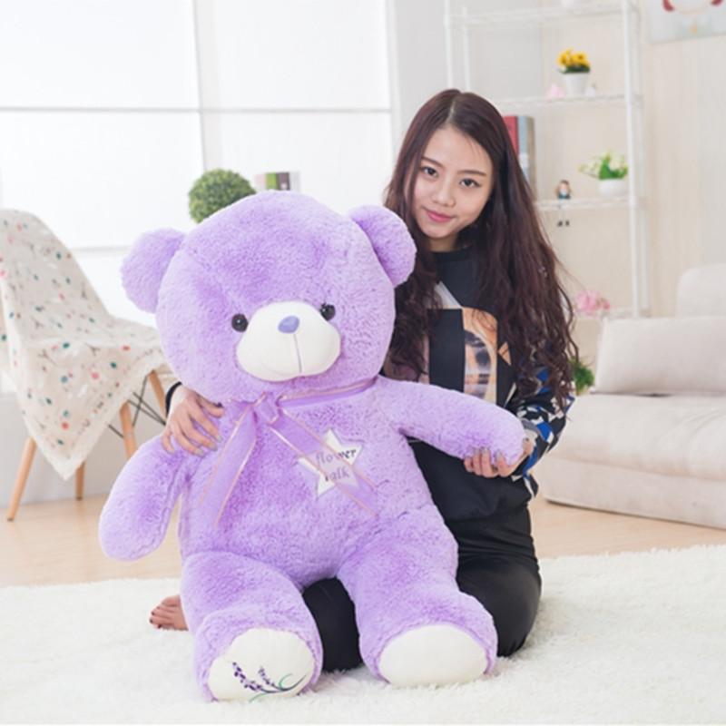 1 Stück 35 cm Niedliche Lila Bär Plüschtiere Gefüllte Niedliche Tiere Teddybär Puppen für Klassenkameraden Kinder Geburtstagsgeschenke