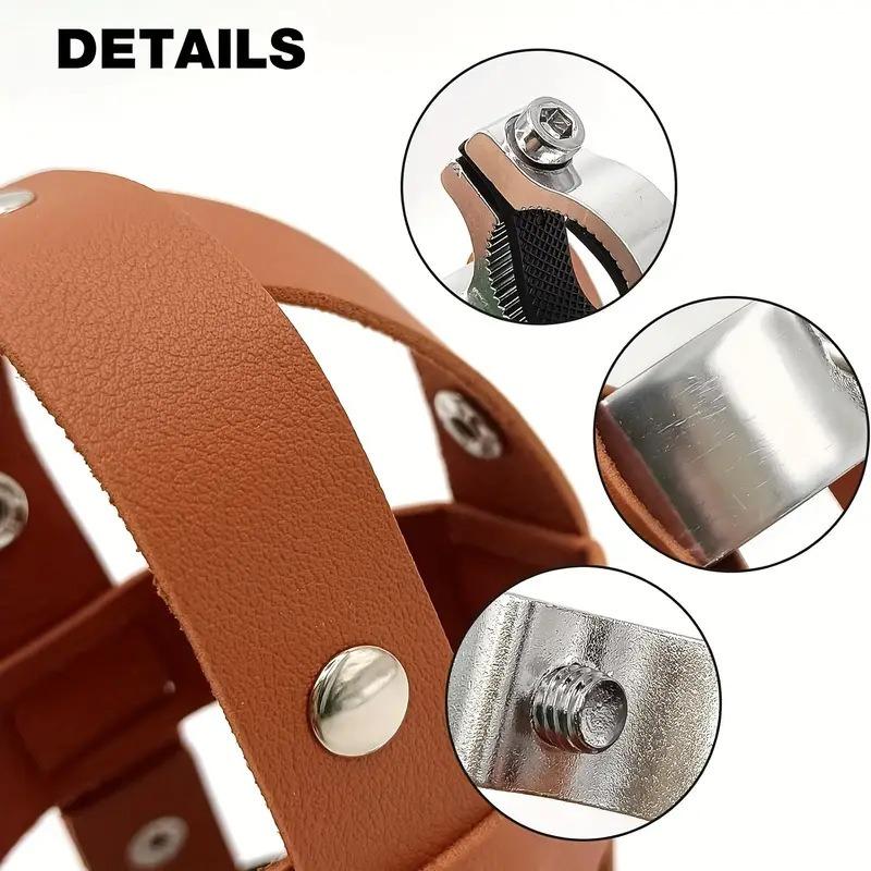 1 Stück Outdoor Leder Fahrrad Wasserflaschenhalter, Elektroauto Milchtee Getränkekesselhalter, Verstellbarer Universeller Wasserbecherhalter