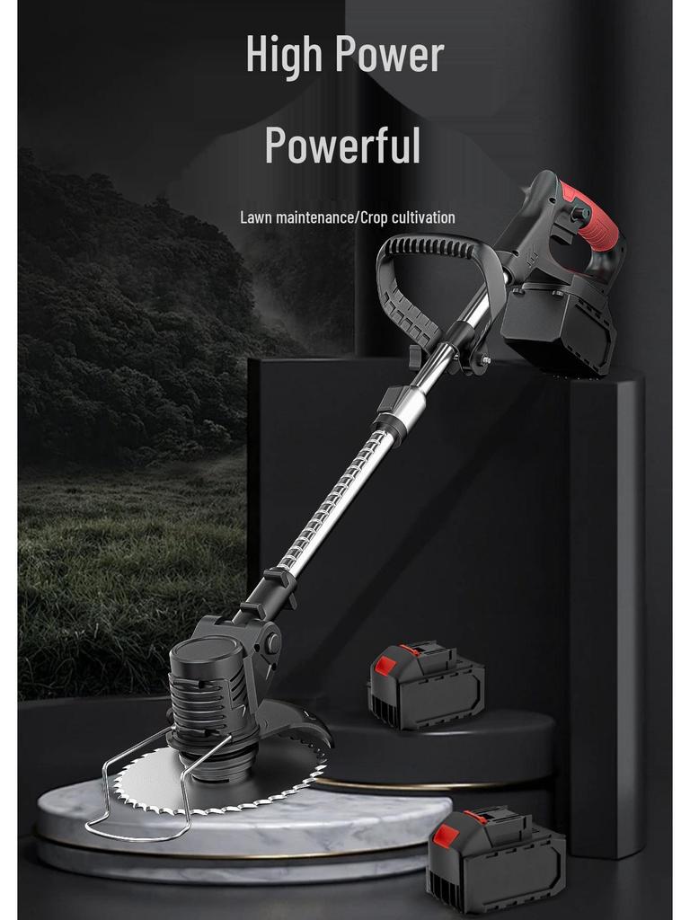 Cordless Rechargeable Lawn Mower & Handheld Electric Grass Trimmer