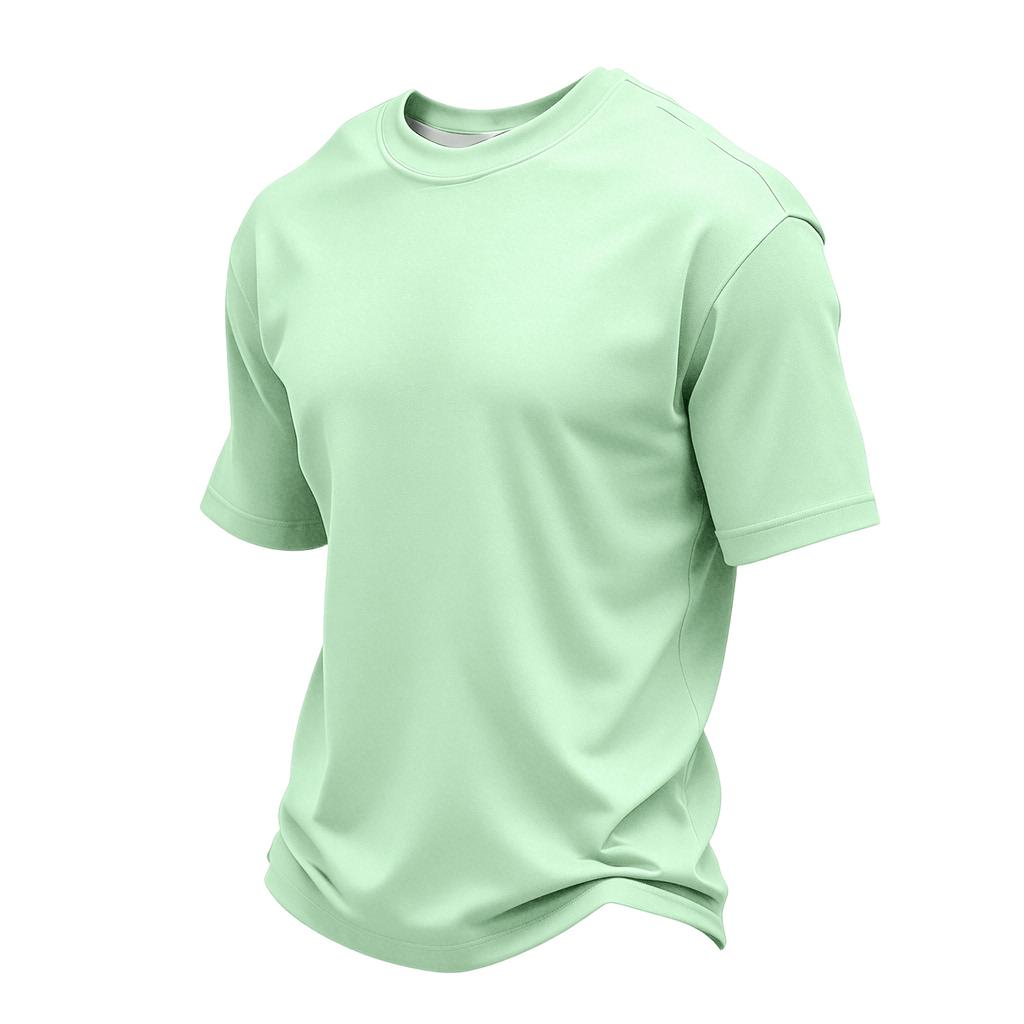 Men Crew Neck Short Sleeve T Shirt Soft Lightweight Classic Fit Basic Tee Comfortable Casual Top for Daily Wear