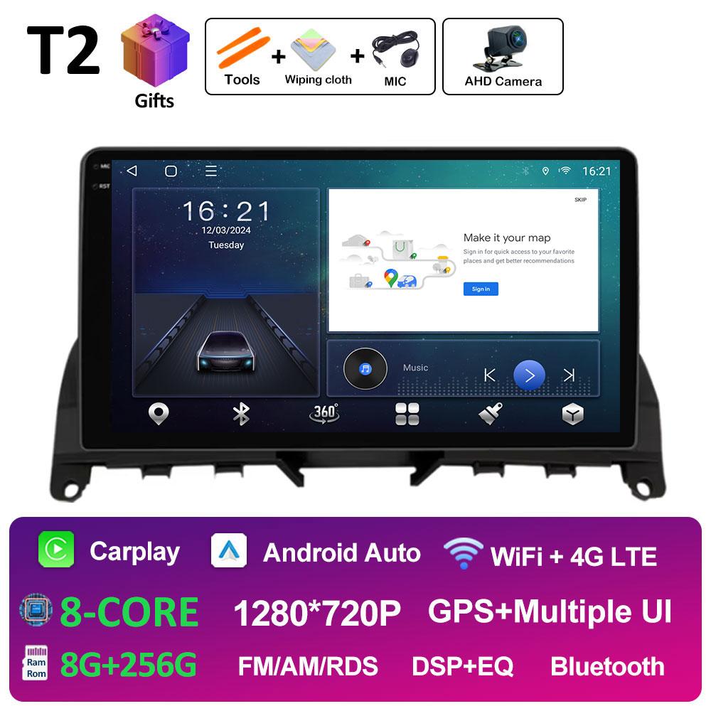 Pentru Mercedes Benz C Class3 W204 S204 2006 2007 2008 2009 2010 2011 Sistem Inteligent Android 14 Bluetooth Ventilator de Răcire GPS Navi