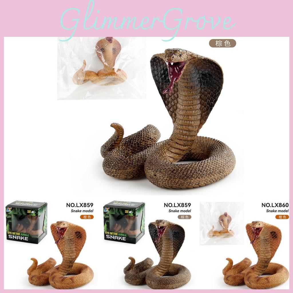 Realistic Pvc Cobra Model Snake For Home Decor With Vibrant Colors And Detailed Features