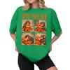 Women's Casual Printed T-Shirt Round Neck Pullover Short Sleeve Top