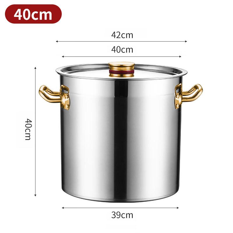Anditai Stainless Steel Round Storage Bucket with Lid