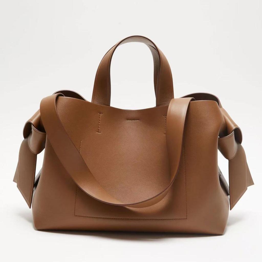 Swedish Niche AS Musubi Genuine Leather Shoulder Crossbody Bag - Large Capacity Fashion Tote