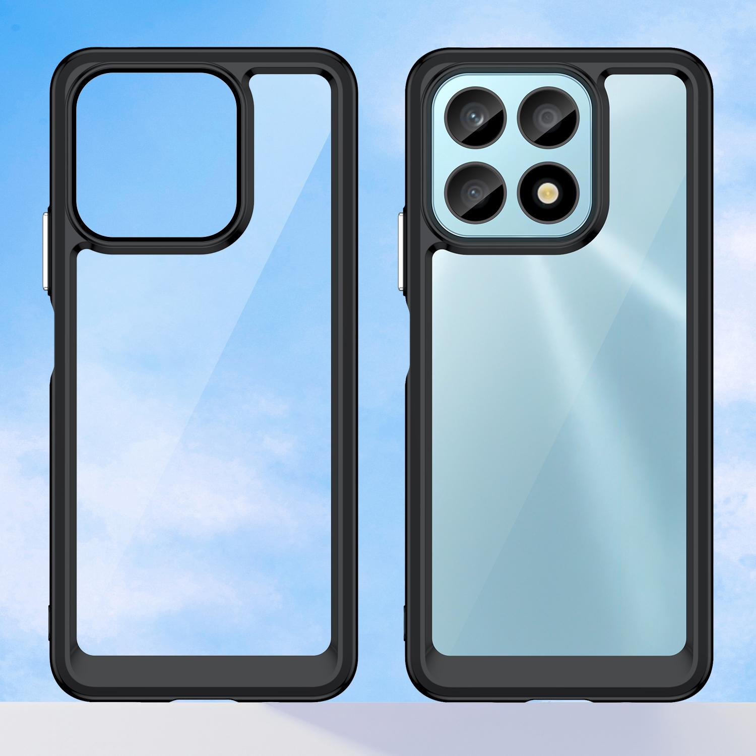 

Phone Case for Honor X8a 4G,Acrylic+TPU Cell Phone Shell Protective Cover Transparent