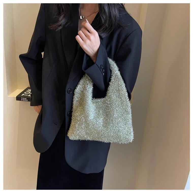 

Сумки на плечо из полиэстера с цветной нитью для женщин, прочные повседневные сумки, новый модный тренд