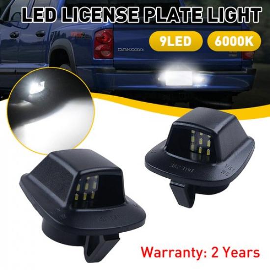 2x FULL LED Bright White License Plate Light For Lamp 35735 Dodge Dakota