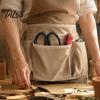 Professional Work Belt for Men Tool Bag with 12 Pockets, Waterproof Adjustable Apron Waist Carpenter Electrician, Heavy Duty Organizer Construction