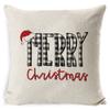 Christmas Celebration Pillow Elk Snowman Festive Cushion Cover Red Sofa Back Cushion Pillow Cover