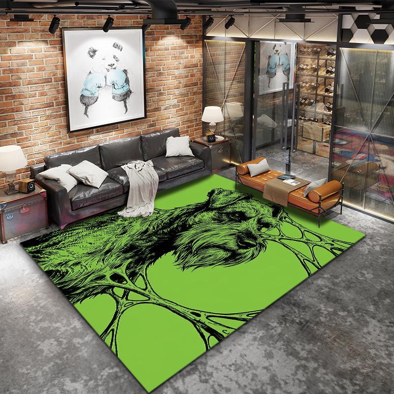 Green mucus animal Pattern Square Carpet,Area Rug,Carpet Rug for Living Room Bedroom Sofa Playroom Decor,Non-slip Floor Mat,Holiday Birthday Gifts