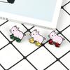 Lapel Brooch Cute Pig Shapes Alloy Unisex Collar Brooch for Gifts