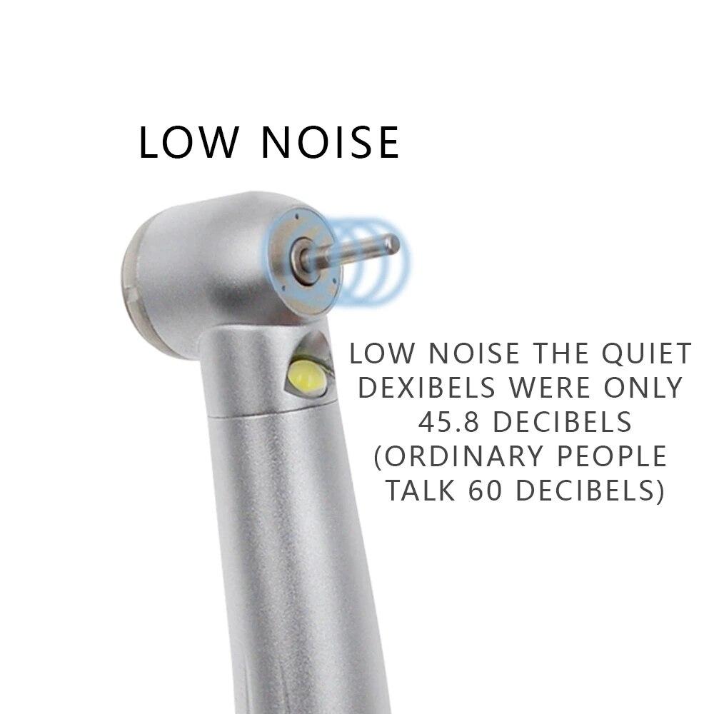 Dental LED High Speed Handpiece Torque Head Air Turbine E-Generator Ceramic Bearing Dentist Tips Triple Water Spray 2/4 Hole