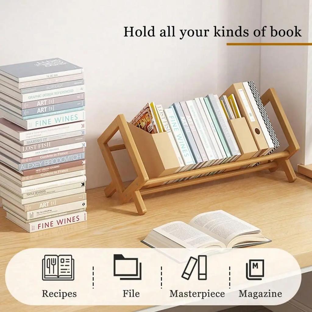 Desktop Bücherregal Wohnzimmer Kleine Dekoration Bambus Dekoregal Schreibtisch Mehrfachregal Bücherregal Aufbewahrungsregal