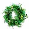 Artificial Green Shamrock Wreath Patrick's Day Festival Door Hanging Ornament for Indoor and Outdoor Decoration