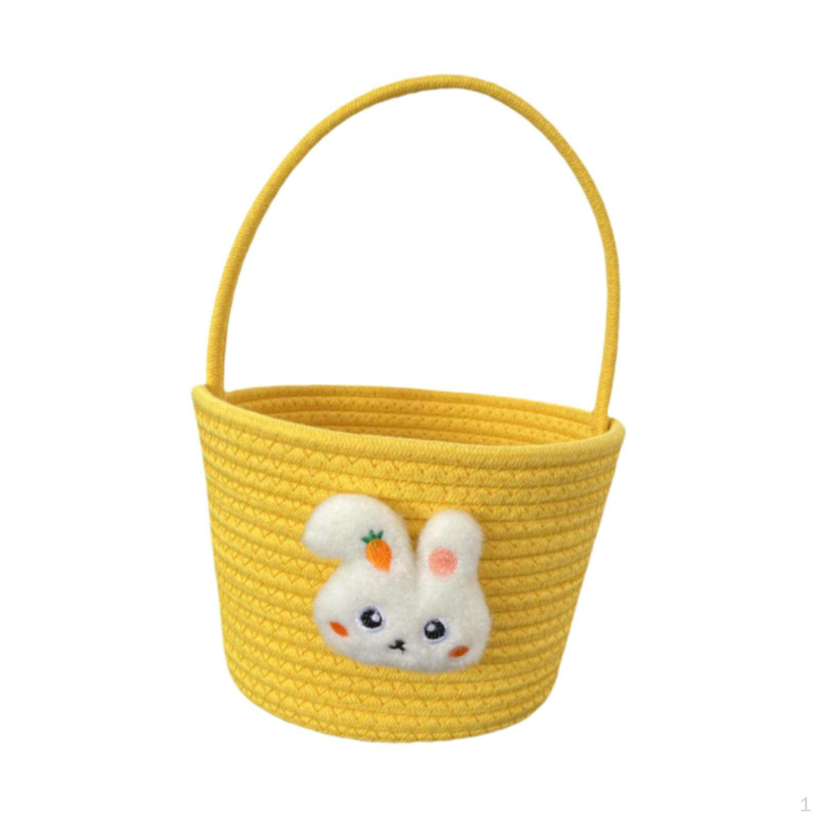 

Пасхальная корзина кролик милые конфеты подарки хранение плетеная веревка подарок для жёлтый