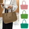 Women Handbag Portable Handle Solid Color Large Capacity Rectangle Gift Thickened Felt Ladies Tote Bag Purse Daily Life