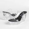 10.5cm Euro Transparent Chunky Heel Slippers Rhinestone Platform Summer Shoes Sexy Fairy Women Footwear LFD-1108WG-Q5
