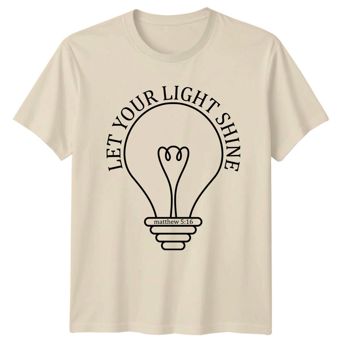Let Your Light Shine Matthew 5:16 Christian Faith T-Shirt XXL